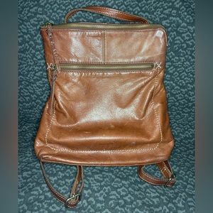 Margot New York convertible brown leather backpack crossbody purse